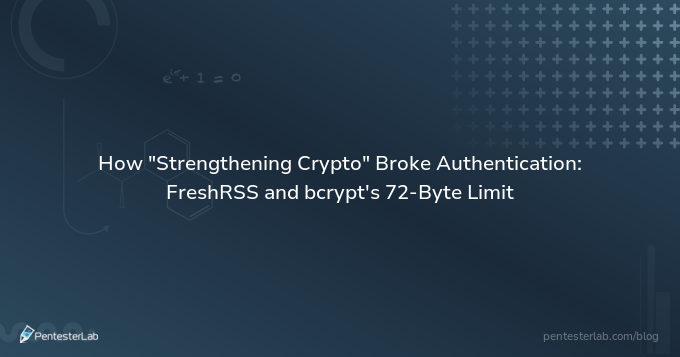How "Strengthening Crypto" Broke Authentication: FreshRSS and bcrypt's 72-Byte Limit
