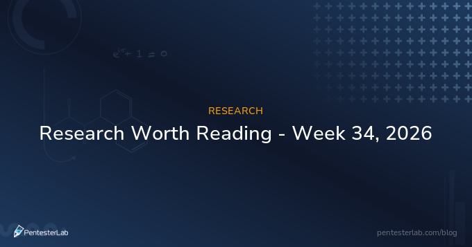 Research Worth Reading - Week 34, 2026